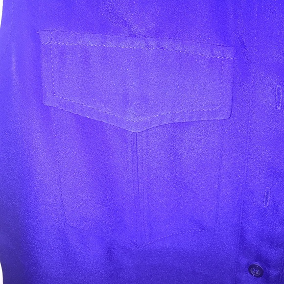 JCrew Navy Blue Button up Blouse Sleeveless NEW - Picture 4 of 7